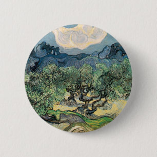 Macaron Rond 5 Cm Les oliviers, Vincent van Gogh