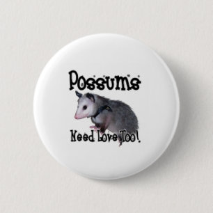 Macaron Rond 5 Cm Les "opossums ont besoin d'amour aussi !" buttton