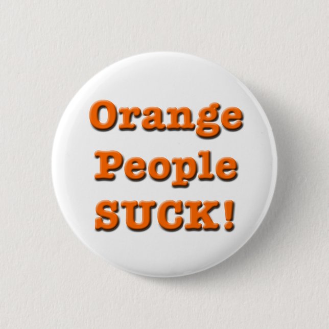 Macaron Rond 5 Cm Les personnes oranges SUCENT ! Bouton (Devant)