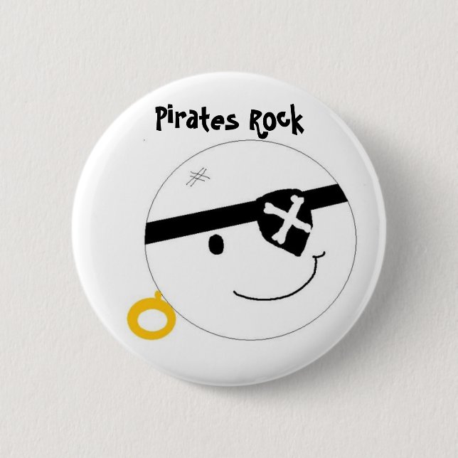Macaron Rond 5 Cm Les Pirates Rock (Devant)