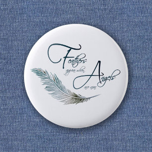 Macaron Rond 5 Cm Les Plumes Apparaissent Lorsque Les Anges Sont Prè