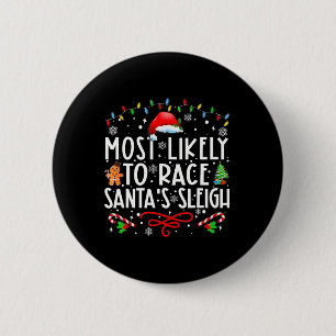 Macaron Rond 5 Cm Les Plus Probables De Course Père Noël Sleigh Fami