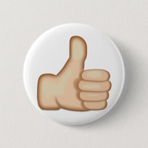 Macaron Rond 5 Cm Les pouces lèvent le signe Emoji