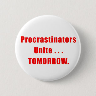 Macaron Rond 5 Cm Les Procrastinators unissent le bouton