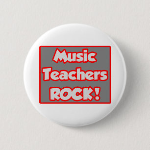 Macaron Rond 5 Cm Les professeurs de musique Rock!