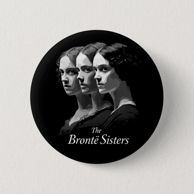 Macaron Rond 5 Cm Les sœurs Brontë (Devant)