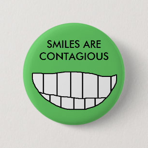 Macaron Rond 5 Cm Les SOURIRES SONT CONTAGIEUX - bouton