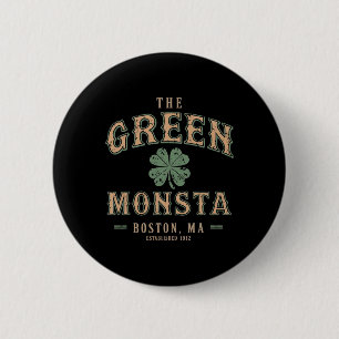 Macaron Rond 5 Cm Les tenues de Green Monsta St Patricks Day Boston