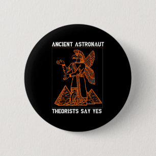 Macaron Rond 5 Cm Les Théoristes Anciens Astronautes D'Anunnaki Dise