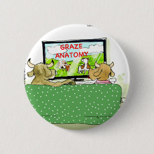 Macaron Rond 5 Cm Les Vaches Divertissantes Drôle