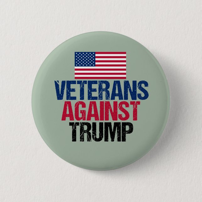 Macaron Rond 5 Cm Les vétérans contre Trump (Devant)