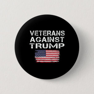 Macaron Rond 5 Cm Les vétérans contre Trump Les vétérans militaires
