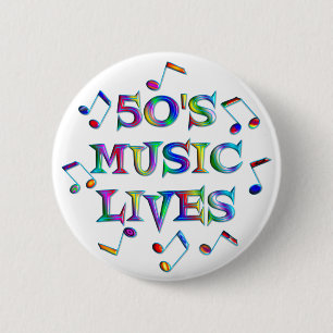 Macaron Rond 5 Cm les vies de musique de les années 50