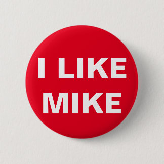 Macaron Rond 5 Cm Les #VoteMikeWilliams I aiment le bouton rouge de