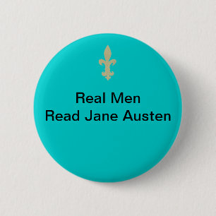 Macaron Rond 5 Cm Les vrais hommes… ont lu Jane Austen