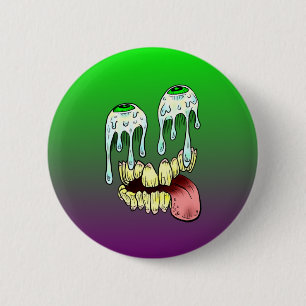Macaron Rond 5 Cm Les yeux lèvent le bouton
