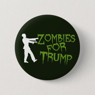 Macaron Rond 5 Cm Les zombies pour l'Humour de Trump