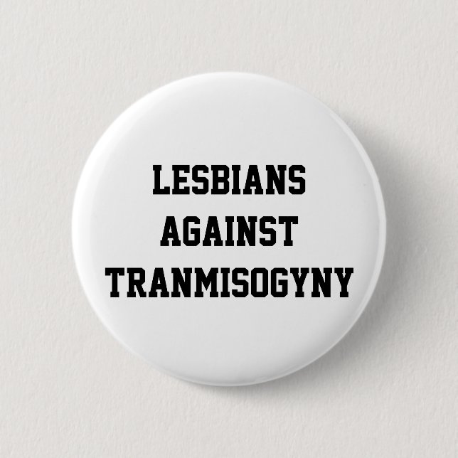 Macaron Rond 5 Cm Lesbiennes contre transmisogyny (Devant)