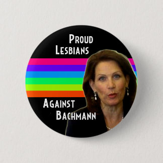 Macaron Rond 5 Cm Lesbiennes fières contre le bouton de Bachmann
