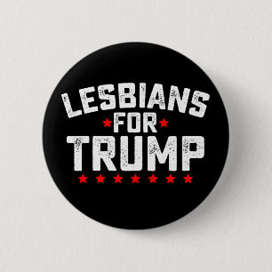 Macaron Rond 5 Cm Lesbiennes pour Trump Élection présidentielle LGBT