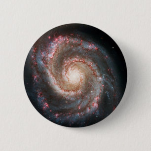 Macaron Rond 5 Cm L'espace parfait d'impression de galaxie
