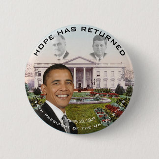 Macaron Rond 5 Cm L'espoir d'Obama FDR JFK est retourné le 20
