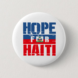 Macaron Rond 5 Cm L'espoir pour Haïti