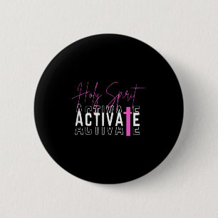 Macaron Rond 5 Cm L'Esprit Saint active rose