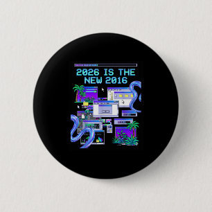 Macaron Rond 5 Cm L'esthétique de l'ordinateur pixel Vaporwave 2016
