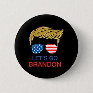 Macaron Rond 5 Cm Let#39 ; s Go Brandon Chant Funny Biden Politique