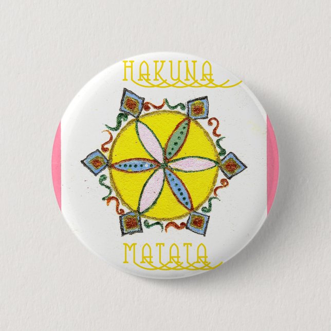 Macaron Rond 5 Cm L'étoile à la fabrication de Hakuna Matata (Devant)
