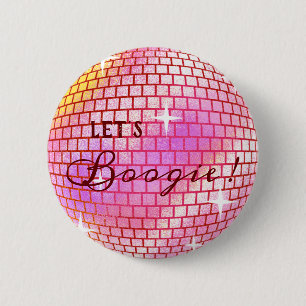 Macaron Rond 5 Cm Let's Boogie ! Disco ball