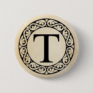 Macaron Rond 5 Cm LETTRE AlphabET GRECQUE TAU