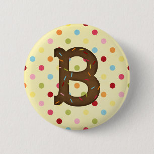 Macaron Rond 5 Cm Lettre B
