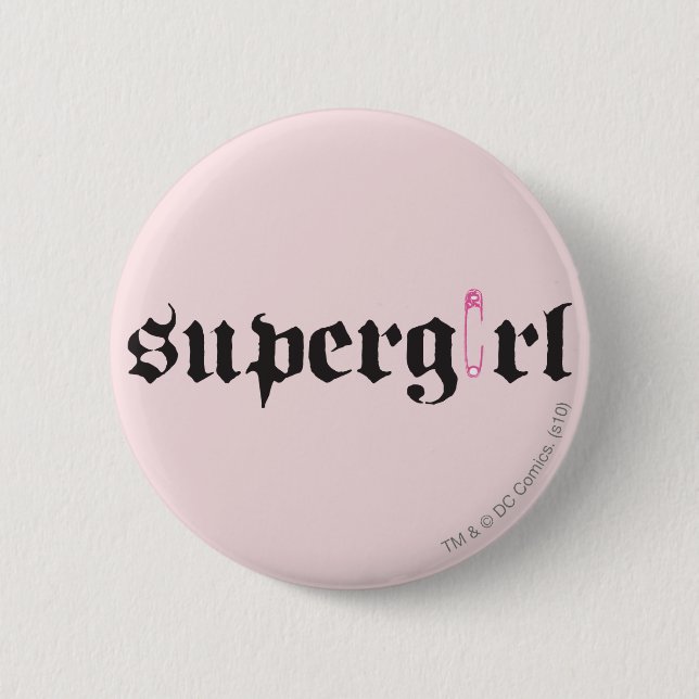 Macaron Rond 5 Cm LETTRE D'ÉCRAN DE SÉCURITÉ Supergirl (Devant)