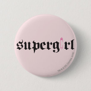Macaron Rond 5 Cm LETTRE D'ÉCRAN DE SÉCURITÉ Supergirl