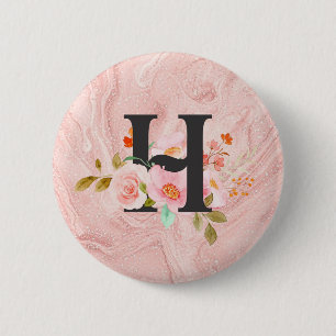 Macaron Rond 5 Cm Lettre H