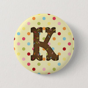 Macaron Rond 5 Cm Lettre K