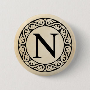 Macaron Rond 5 Cm Lettre NU d'alphabet grec