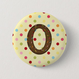 Macaron Rond 5 Cm Lettre O