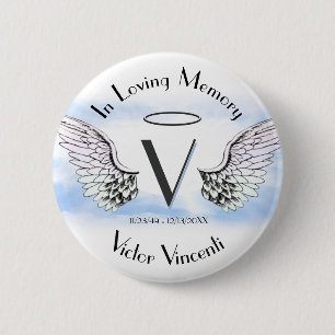 Macaron Rond 5 Cm Lettre V   Ajouter un nom   Mémorial