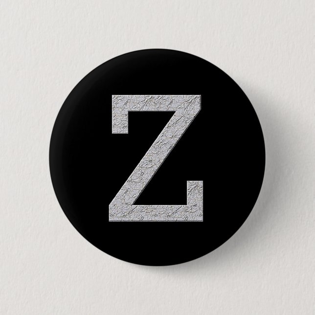 Macaron Rond 5 Cm Lettre Z de monogramme (Devant)