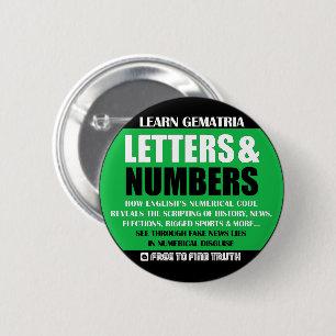 Macaron Rond 5 Cm Lettres et nombres (bouton de promotion de livre)