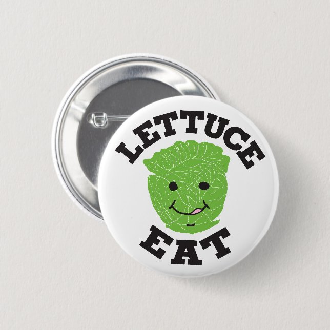 Macaron Rond 5 Cm Lettuce Eat Drôle Citations Art Lettuce Art Design (Devant & derrière)