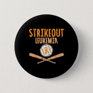 Macaron Rond 5 Cm Leucémie de Strikekee Cancer du Ruban Orange