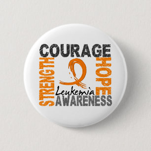 Macaron Rond 5 Cm Leucémie d'espoir de courage de force