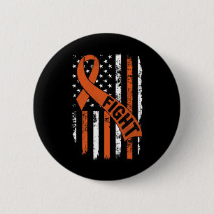 Macaron Rond 5 Cm Leukemia Ribbon Frappe Américain Drapeau Leukemia 