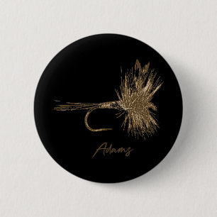 Macaron Rond 5 Cm Leurre de pêche à la mouche Adams Vintage
