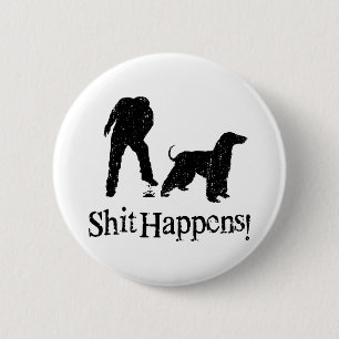 Macaron Rond 5 Cm Lévrier afghan