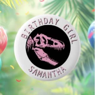 Macaron Rond 5 Cm L'excitation rugissante pour un anniversaire de di